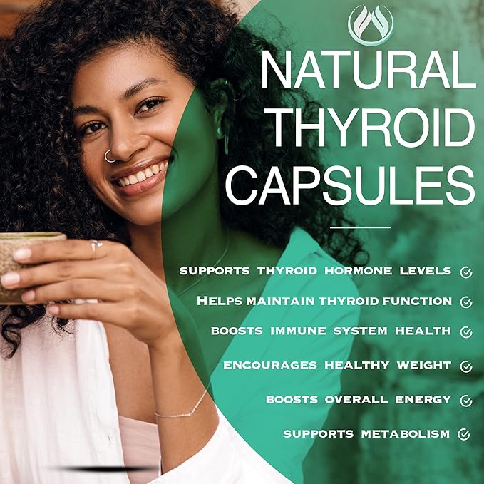 THE ENCLARE NUTRITION Thyroid Support Supplement with Iodine - Balance Hormones for Energy Metabolism Focus Stress Mood. Ashwagandha Zinc Selenium Vitamin B12 Kelp Magnesium L Tyrosine (1)