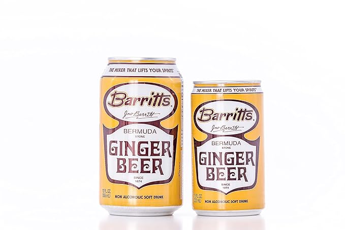 Barritt's Ginger Beer Original Ginger Beer Non-Alcoholic Soda Cocktail Mixer 7.5 fl oz Cans 24 Pack Mini Gluten Free