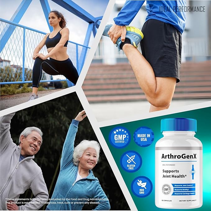 ArthroGenX Joint Supplement Capsules Official ArthroGenX Maximum Joint Relief Pills Maximum Strength Natural Support Joint Flexibility Comfort &amp Movement Arthro Gen X Reviews (60 Capsules)