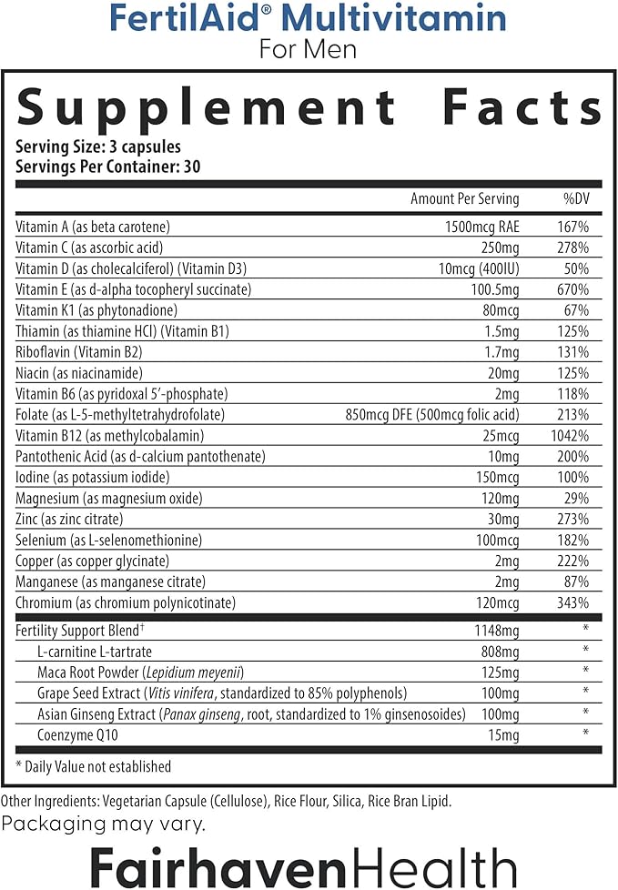 Fairhaven Health FertilAid for Men MotilityBoost and Countboost Combo | Fertility Supplements for Men | Male Fertility Supplement with Conception for him Prenatal Vitamin