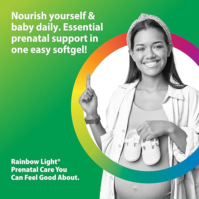 Rainbow Light Prenatal DHA Vitamins for Women | 180 Softgels | Ultra Omega 3 Fish Oil (EPA &amp DHA) | Supports Brain &amp Eye Health for Mom and Baby | for Pregnancy &amp Nursing