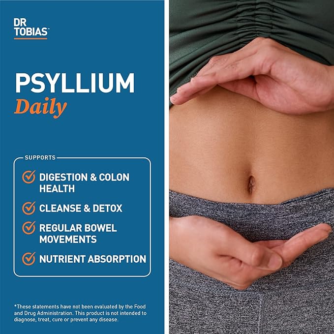 Dr. Tobias Deep Immune Probiotics &amp Prebiotics and Psyllium Daily Supports Digestive Health Gut Immune Function Daily Fiber Supplement in Support of Colon Health with 4.4. Billion CFU
