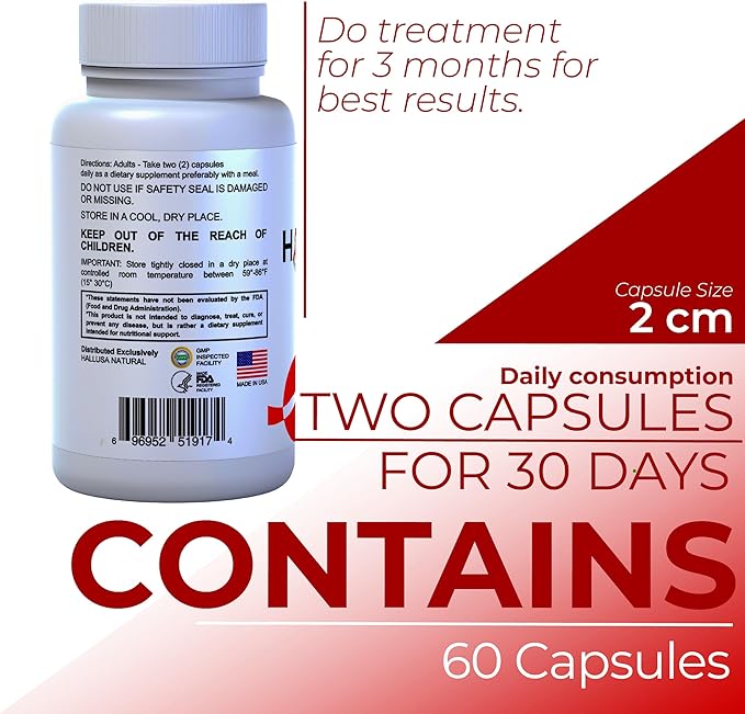 Hallusa Natural Hallprost Ultra &amp Hallvigor 120 Cap - Dietary Supplement for Men - Pygeum Pumpkin Seeds Prostate Formula - Energy Supplements