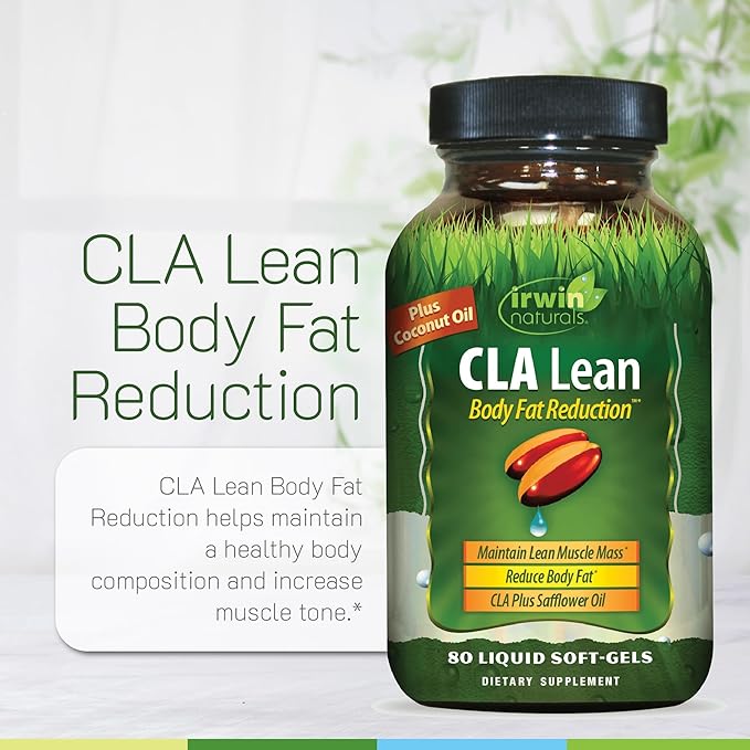 Irwin Naturals CLA Lean Body Fat Reduction – 80 Liquid Soft-Gels - 2 Pack