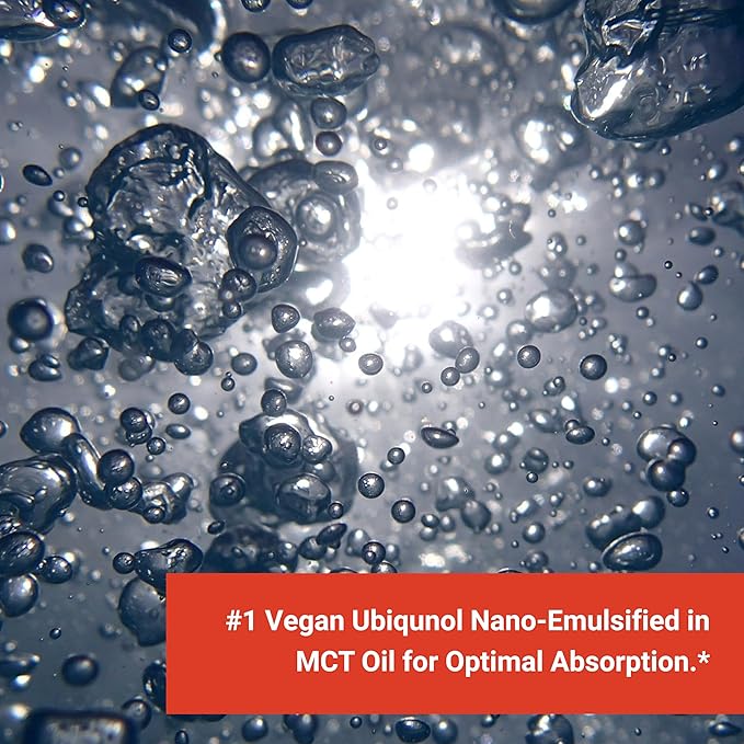Naturalis Ubiquinol 100mg Active CoQ-10 Emulsified in MCT Oil for Better Absorption | Gluten Free Non-GMO &amp Soy-Free | Cardiovascular Wellness Antioxidant Protection and Healthy Skin* | 60 Soft