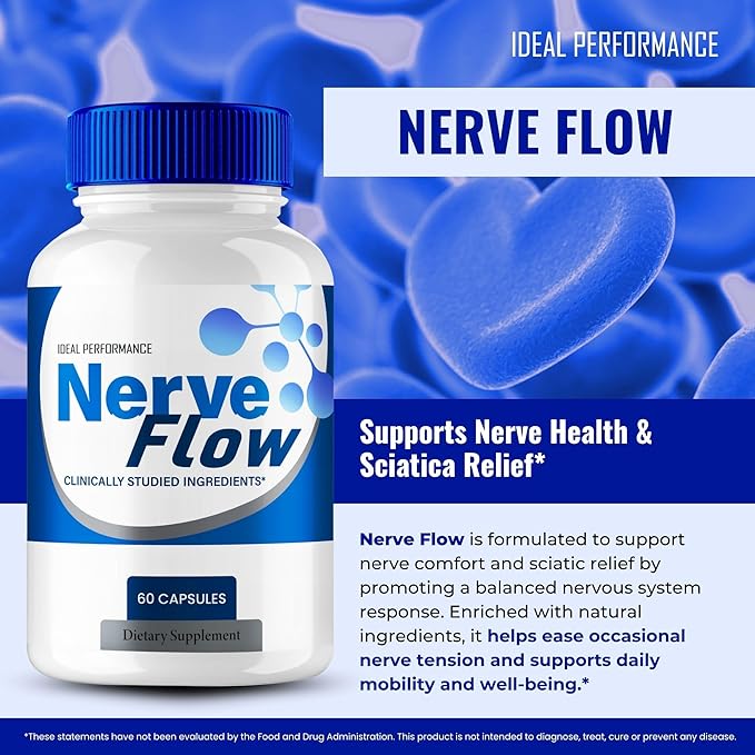 Nerve Flow for Neuropathy Supplements Nerve Flow Capsules Advanced Nerve Health Pills Extra Strength All Natural Healthy Circulation &amp Stable Levels Advanced NerveFlow Support Reviews (2 Pack)