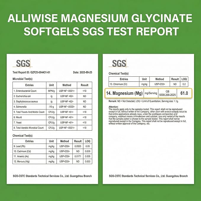 2pack Magnesium Glycinate 500mg Softgels Supplement 240 Gelcaps 120 Day Supply