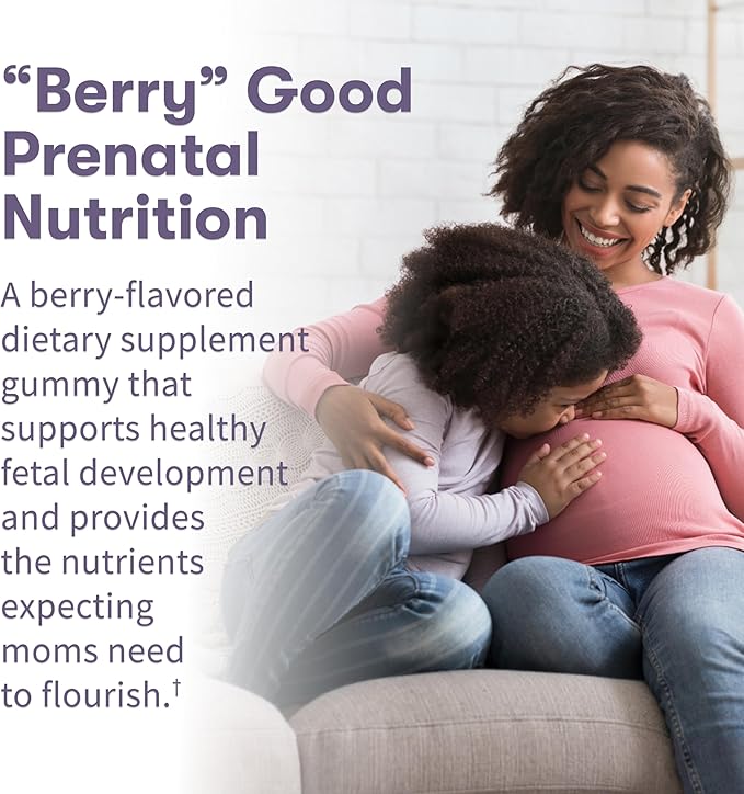 Garden of Life Organics Prenatal Gummies – Prenatal Vitamins for Women with Energy Metabolism Support &amp Healthy Fetal Development Support Berry Flavor USDA Organic Vegan 30 Day Supply