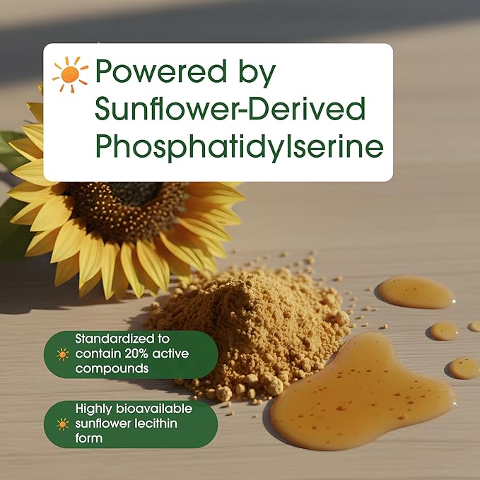 NatureBell Phosphatidylserine 500mg - 240 Capsules - Brain Health Support for Men &amp Women* - Bioavailable Sunflower Lecithin - Easy-to-Swallow Supplement - Gluten-Free