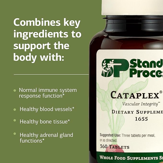 Standard Process Cataplex C - Supports Immune &amp Bone Health - Aids Healthy Skin &amp Connective Tissue - Includes Antioxidant Vitamin C - Non-Dairy &amp Non-Soy - 360 Tablets