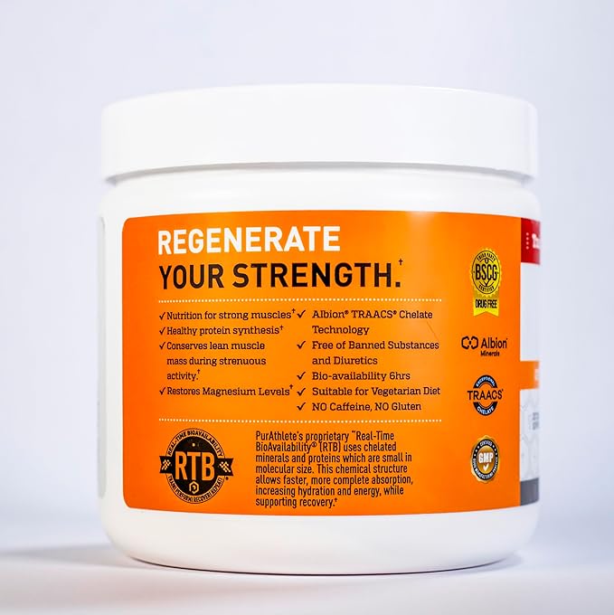Regenerate+ Magnesium Bisglycinate Powder - 300mg Powdered Chelated Magnesium Bisglycinate Supplement for Women and Men - Support Sleep and Relaxation Natural Energy – 6.7oz (30 Servings)