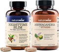 Naturewise [1] NighttimeSlim- Cayenne Green Coffee Bean GABA - 60 Capsules[30-Day Supply] + [1] Ashwagandha for Stress + GABA &amp L-Theanine - 60 Capsules[30-Day Supply]