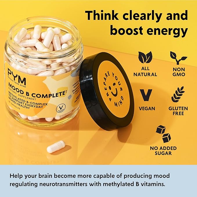 PYM Oxytocin Bundle – Citrus &amp Berry Chews Magnesium Powder &amp Vitamin B Complex Supplement – Natural Stress &amp Mood Support