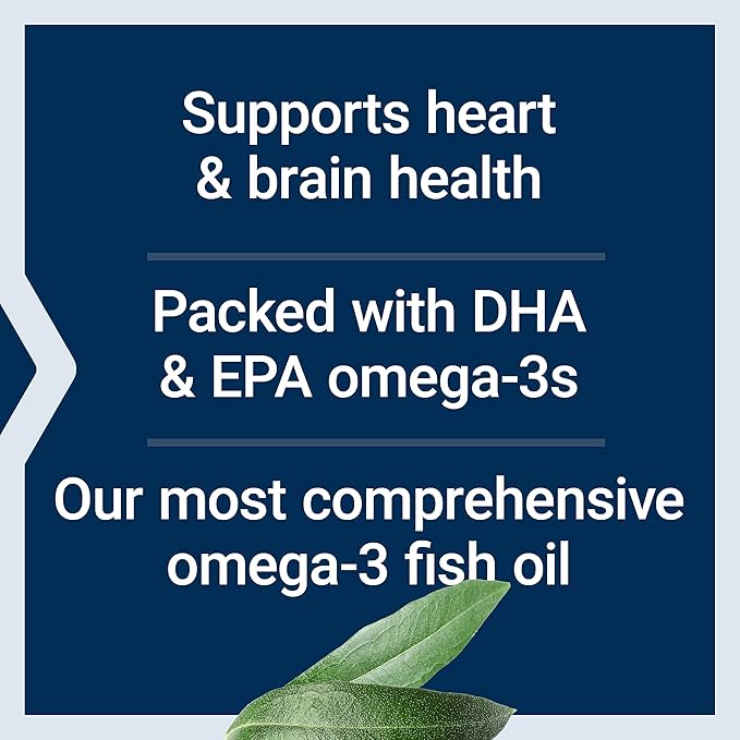 Life Extension Super Omega-3 Plus EPA/DHA Fish Oil Sesame Lignans &amp Vitamin D3 125 mcg (5000 IU) Bone Health Brain Performance
