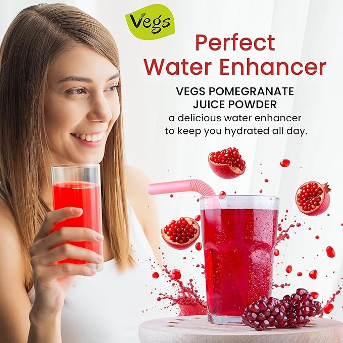 Pomegranate Juice Powder - Organic Pomegranate Fruit Juice Concentrated Antioxidants &amp Electrolytes - Instant Drink Mix Powder for Hydration Baking Flavoring Sugar Free 11 oz (Pack of 1)