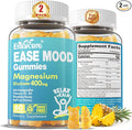 Sugar Free Magnesium Glycinate Gummies 400mg with Ashwagandha B1 B3 Rhodiola Rosea &amp Saffron for Support Rest Mood &amp Calm Magnesium Gummies for Adults Chewable Magnesium Supplement Vegan