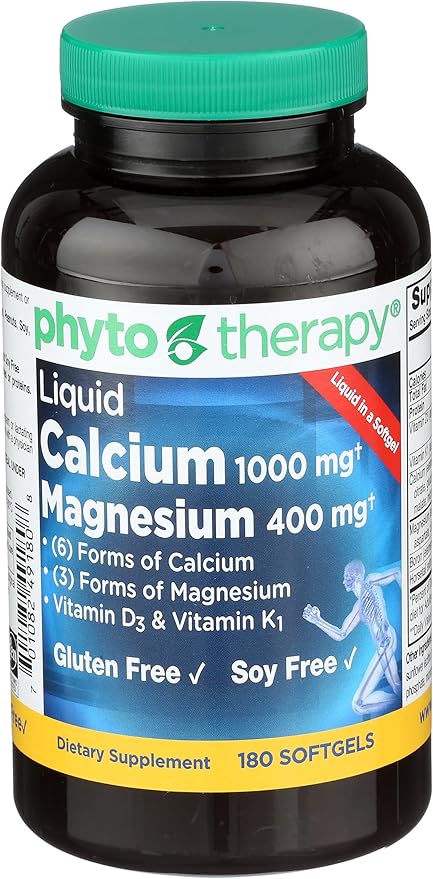 Liquid Calcium with Magnesium Softgels 1000 mg 180 Count