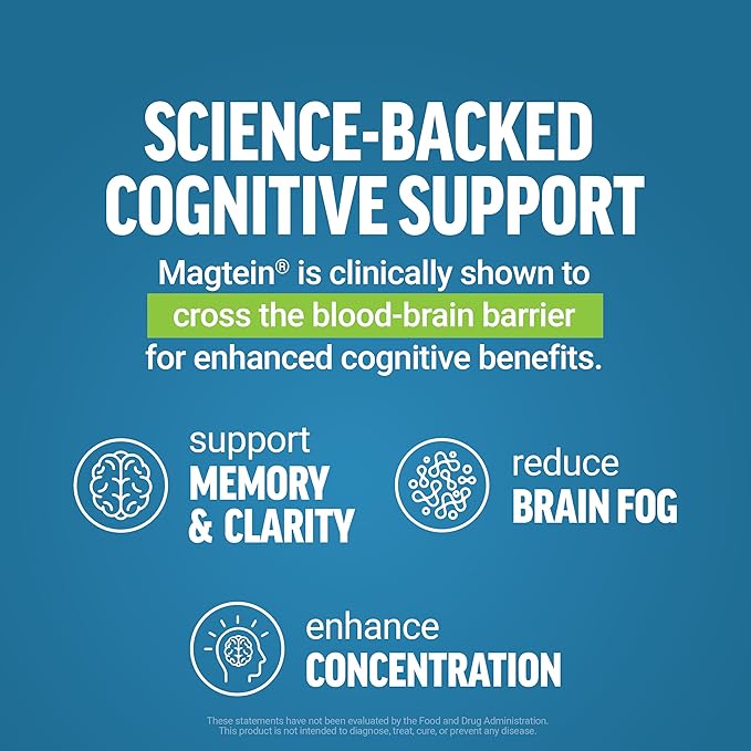 Force Factor Ultimate Magtein Magnesium L-Threonate 2000mg Support Cognitive Function Focus Memory &amp Relaxation Magnesium Threonate Mixed Berry 60 Soft Chews