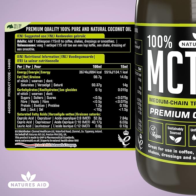 Natures AID Mct Oil 100% 500 ML