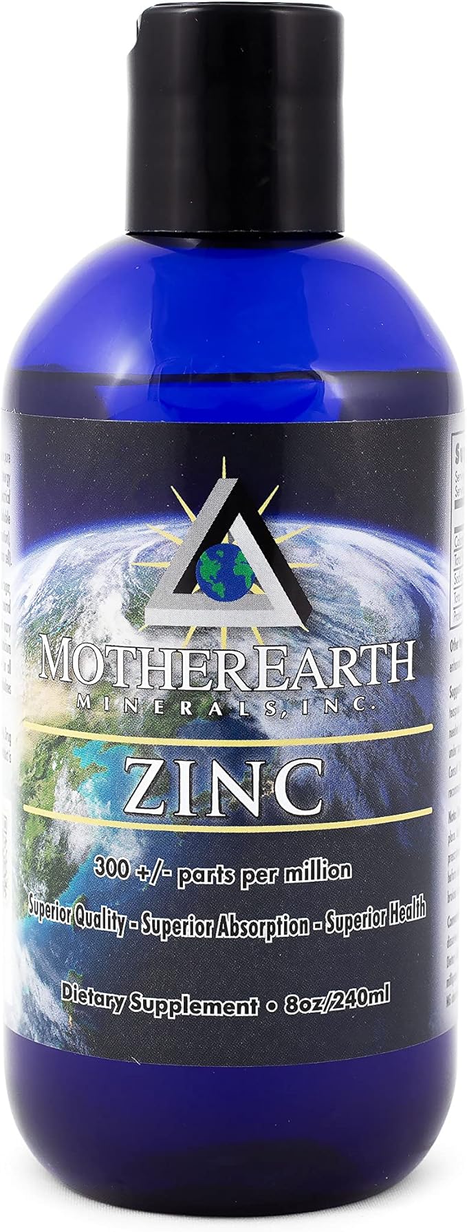 Mother Earth Minerals Ionic Liquid Zinc Supplement – High Absorption Angstrom Zinc Mineral Drops for Immune Support Enzymatic Function &amp Cellular Health 8 oz