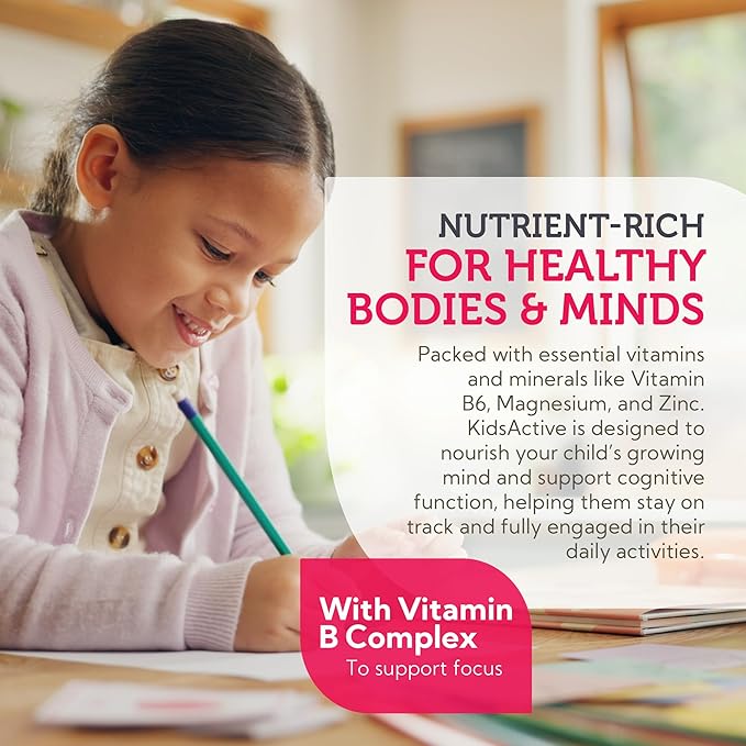 Zahler KidsActive Kids Concentration Formula Powder All Natural Children’s Supplement Supporting Focus Certified Kosher 30 Servings Fruit Punch Flavored Powder