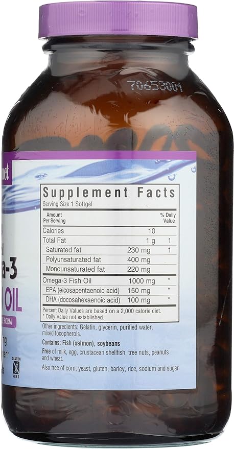 Omega-3 (Salmon Oil) 180 SoftGels 1000 mg - Bluebonnet