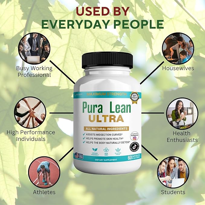 Pura Lean Ultra Maximum Strength Dietary Supplement All Natural Ingredients 60 Capsules 30-Day Supply (1)