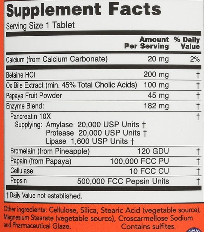 NOW FOODS Super Enzymes Tb 180 CT