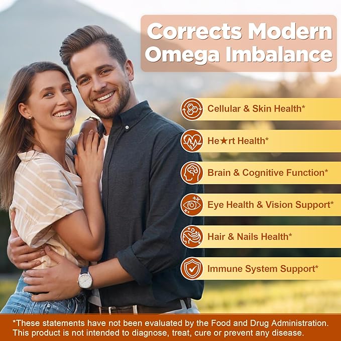 Omega 3-6-7-9 Gummies Organic Sea Buckthorn Oil 1200MG &amp Flaxseed Oil 500MG Vegan Omega 7 Supplement w/Vitamin A C E Fatty Acids No Fish Taste Supports Skin Eye Immune Brain Health 60 C