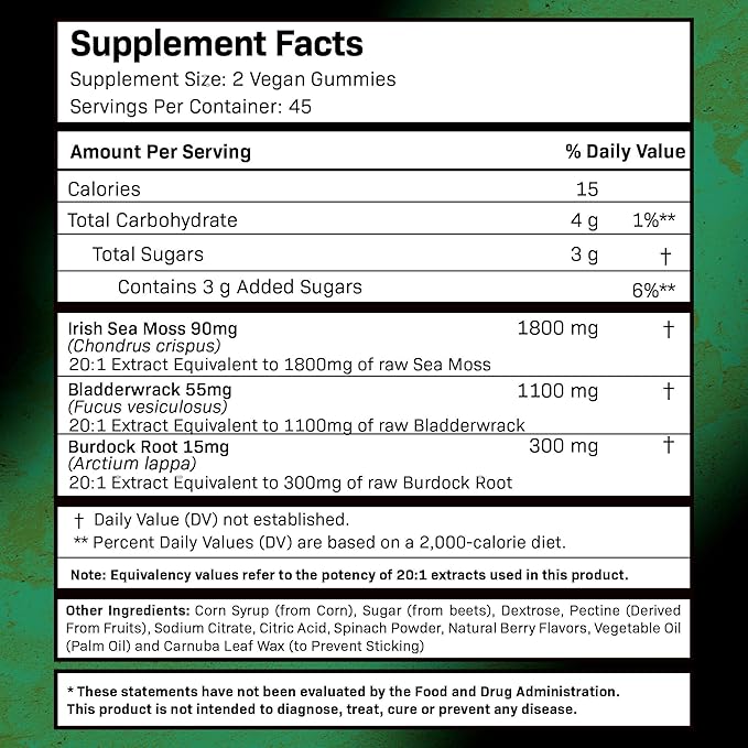 WELLNESS LABSRX Creatine Gummies 5000mg - Sea Moss Gummies 3200mg | Bundle