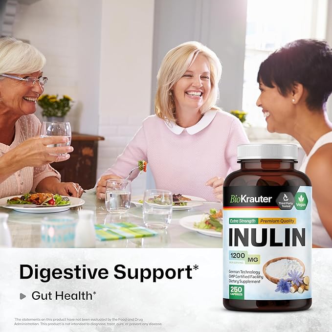 BIO KRAUTER Inulin 250 Capsules &amp Chicory 100 Capsules.