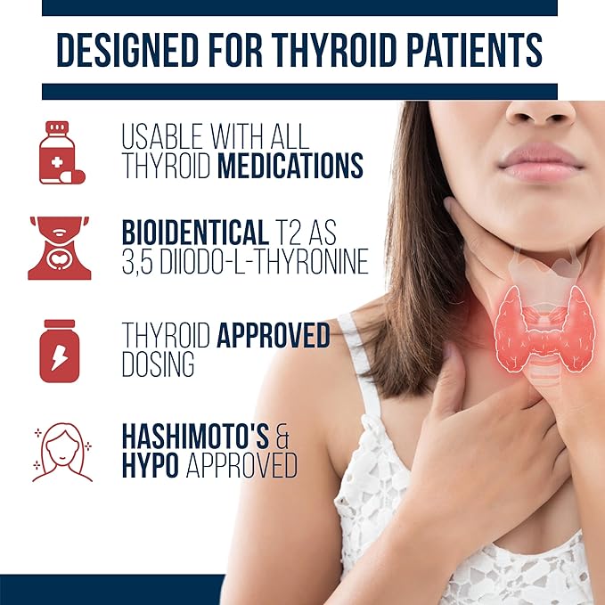 Dr. Westin Childs Essential T2 - T2 Thyroid Support Supplement with Bio-Identical 35 Diiodo-l-thyronine for Hypothyroidism Hashimoto's Thyroidectomy &amp Rai Non GMO 60 Day Supply