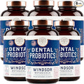 6-PACK Oral Probiotics for Teeth and Gums - 3BN CFU Lactobacillus Salivarius Acidophilus Rhamnosus - Bad Breath Treatment for Adults - 270 Chewable Mint Dental Probiotic Tablets for Women &amp Men