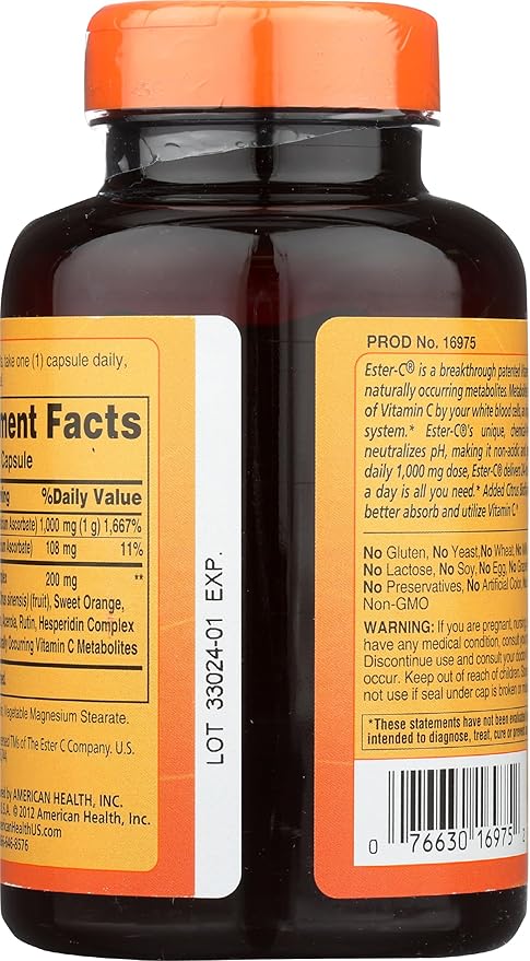 Ester-Vitamin C with Citrus Bioflavonoids 1Vitamin 000 Milligrams 90 Capsules