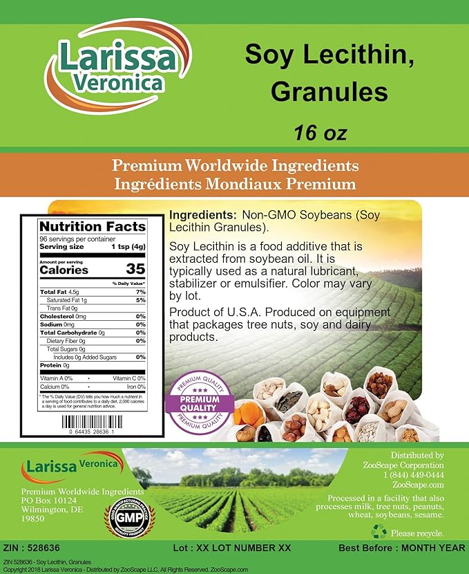 Larissa Veronica Soy Lecithin Granules (16 oz ZIN: 528636)