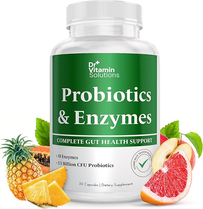 DR VITAMIN SOLUTIONS Thermogenic Fat Burner &amp Probiotics Digestive Enzymes with Prebiotics for Digestive Health &amp Bloating Relief for Women &amp Men - Bundle 90 Caps