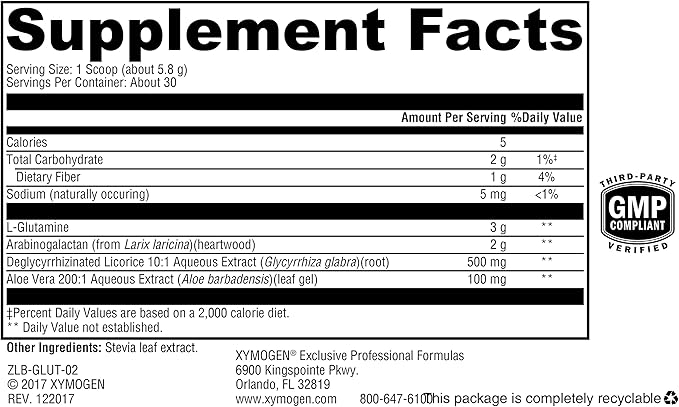 XYMOGEN DioVasc (60 Capsules) + GlutAloeMine Powder (6.1 oz) - Diosmin to Support Healthy Veins Microcirculation + L Glutamine with DGL Aloe Extract Arabinogalactan to Support Gut Health