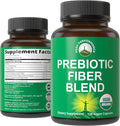 USDA Organic 3-in-1 Prebiotic Fiber - Vegan Capsules for Gut Digestive Health. Raw Whole Food Plant Based Prebiotics Pills Supplement with Inulin (Jerusalem Artichoke) Acacia Fibers SunFiber