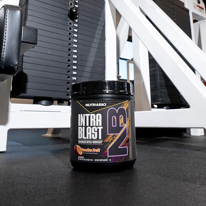NutraBio Intra Blast Bcaa Powder Amino Acid Supplement Electrolyte &amp Hydration Blend Intra Pre Workout &amp Muscle Recovery 20g Eaa Amino Acids Powder 5g Glutamine- Passion Fruit 30 Serving