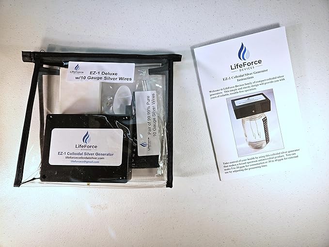 EZ-1 Deluxe Colloidal Generator Package (10 Gauge Silver Wires) - Make 32 oz in 16 Minutes