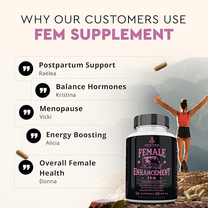 Ancestral Supplements Beef Organs &amp FEM Bundle for Women – Supports Hormone Balance Energy Skin &amp Overall Wellness – Grass Fed Pasture Raised Multivitamin with Whole-Food Nutrients &amp Ta