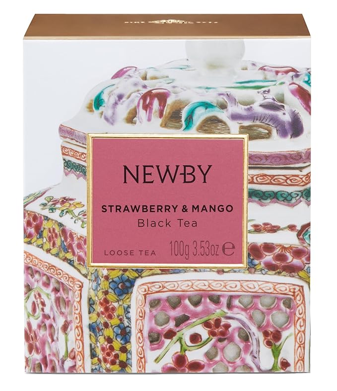 Strawberry Mango Black Tea by Newby Teas – 100g Loose Leaf – Fruity &amp Refreshing Premium Blend