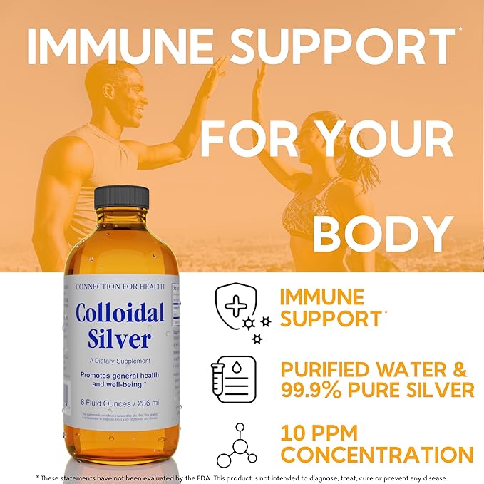Colloidal Silver - 10 PPM - 16 oz / 8 oz / 4 oz / 2 oz - Immune Support