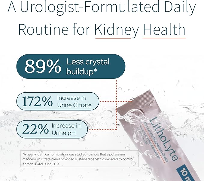 15 mEq | Water &amp Beverage Enhancer for Kidney Health | Citrate &amp Electrolytes for Kidney Protection | Science-Based Support Beyond Cleanse Detox or Stone Dissolver Supplements | 60 Sticks