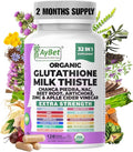 Glutathione NAC Milk Thistle Supplement | Liver Health Support | 32-in-1 Herbal Antioxidant Formula with Chanca Piedra Turmeric Dandelion Root Beet Root &amp Zinc | Halal Vegan Organic Daily Welln