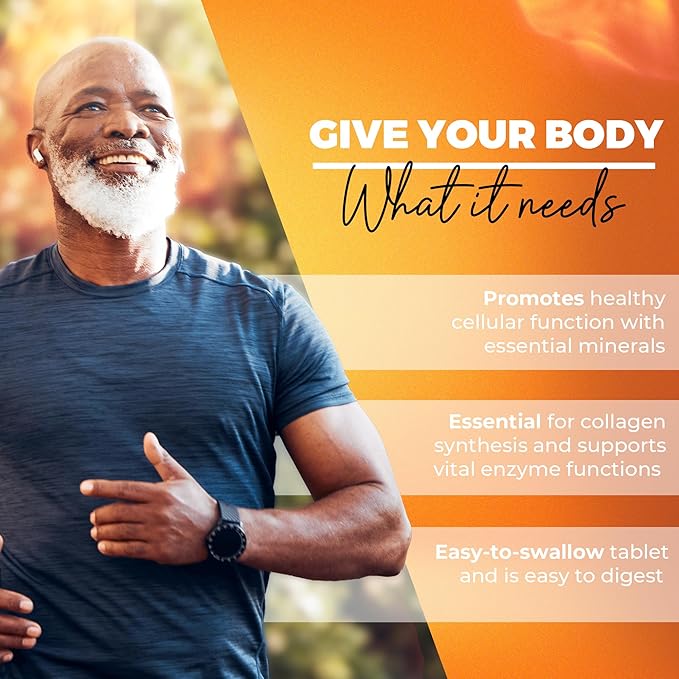 Copper Supplements for Women and Men (90 Capsules) Boosts Energy Nourishes Body Anti-Aging Formula Includes Vitamin C Zinc &amp Selenium Non-GMO Made in USA - GMP Certified