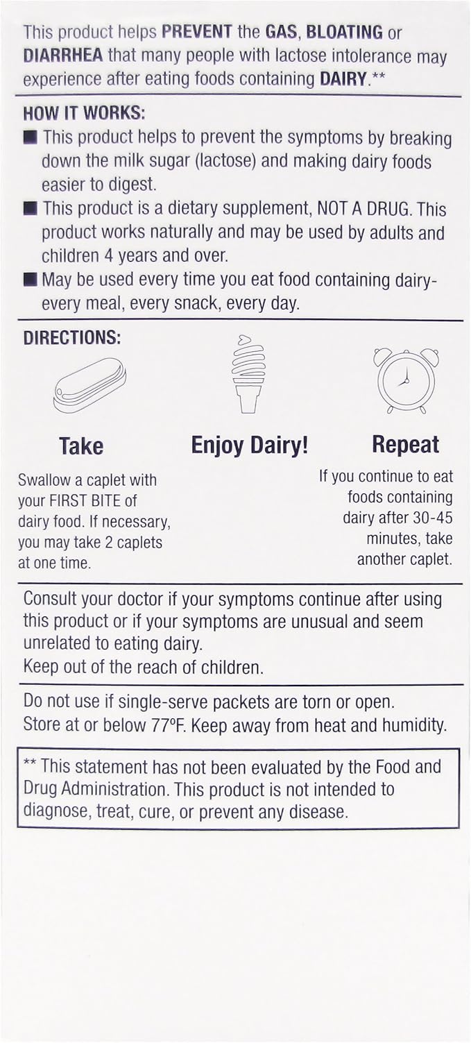 guardian Dairy Relief Fast Acting Lactase 360 Caplets 9000 FCC Maximum Strength Lactose Intolerance Pills Lactase Enzyme Supplement (360 CT)
