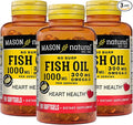 Mason Natural Omega3 Fish Oil 45Day Supply 1000mg with EPA and DHA for Joint Support 90 Softgels (Pack of 3)