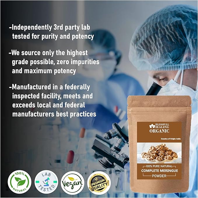 Blessfull Healing Organic Complete Meringue Powder 100% Pure Natural 100 Gram / 3.52 oz