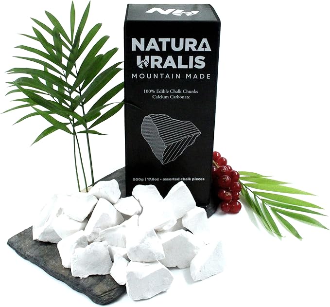 Premium Belgorod Chalk Chunks | 17oz of White Chalk Chunks - Amazing Crunch Satisfying Earthy Velvety and Firm Texture ASMR Sensation Natural Calcium Carbonate